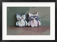 Framed Owl Quilled Boy And Girl
