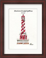 Framed Charlevoix County Lighthouse, MI