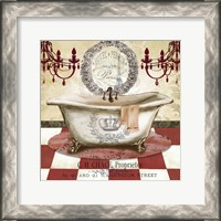 Framed Red French Bath I