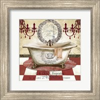 Framed Red French Bath I