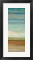 Turquoise Horizons Panel II Framed Print