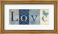 Framed Live Love Laugh Navy II