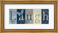 Framed Live Love Laugh Navy III