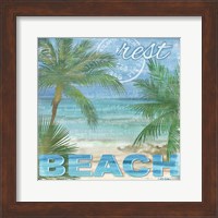 Framed Beach Palm I