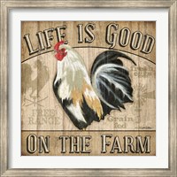 Framed Country Rooster II