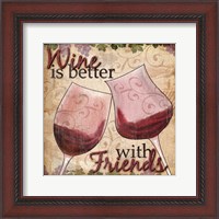 Framed Wine With Friends II