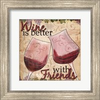 Framed Wine With Friends II