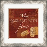 Framed Wine Cork Sentiment I