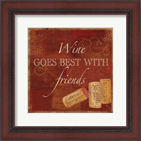 Framed Wine Cork Sentiment I