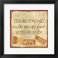 Wine Cork Sentiment II Framed Print