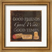 Framed Wine Cork Sentiment III