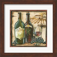 Framed Wooden Wine Square I