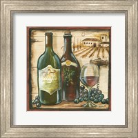 Framed Wooden Wine Square I