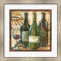 Framed Wooden Wine Square II