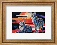 Framed Two Coyotes
