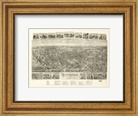 Framed Rutherford, NJ Vintage Map, 1904