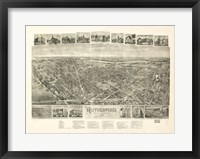 Framed Rutherford, NJ Vintage Map, 1904