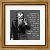 Framed He Who Conquers - Nelson Mandela Quote