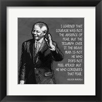 Framed He Who Conquers - Nelson Mandela Quote