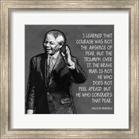 Framed He Who Conquers - Nelson Mandela Quote