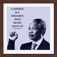 Framed Winner is A Dreamer - Nelson Mandela