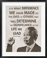 Framed Life We Lead - Nelson Mandela