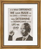 Framed Life We Lead - Nelson Mandela