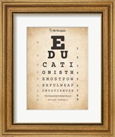 Framed Nelson Mandela Eye Chart I