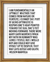 Framed Optimist - Nelson Mandela Quote