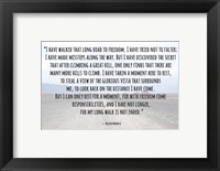 Framed Road to Freedom - Nelson Mandela Quote