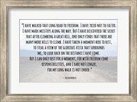 Framed Road to Freedom - Nelson Mandela Quote