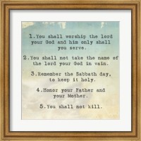 Framed Ten Commandments 1-5