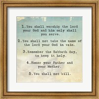 Framed Ten Commandments 1-5