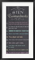 Framed Ten Commandments - Chalkboard