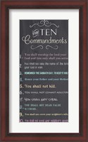 Framed Ten Commandments - Chalkboard