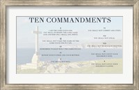 Framed Ten Commandments - Cross