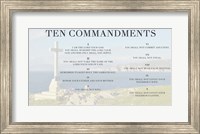 Framed Ten Commandments - Cross