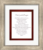 Framed Lord's Prayer - Red