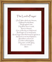 Framed Lord's Prayer - Red