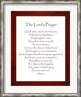 Framed Lord's Prayer - Red