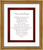 Framed Lord's Prayer - Red