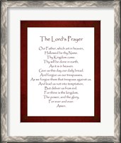 Framed Lord's Prayer - Red