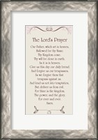 Framed Lord's Prayer - Floral