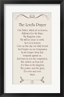 Framed Lord's Prayer - Floral