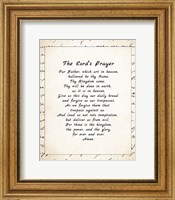 Framed Lord's Prayer - Script