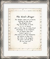 Framed Lord's Prayer - Script