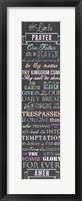 Framed Lord's Prayer - Chalkboard