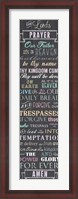 Framed Lord's Prayer - Chalkboard
