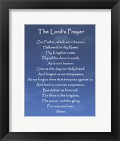 Framed Lord's Prayer - Blue Sky