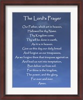 Framed Lord's Prayer - Blue Sky